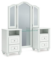 Kozlani - Vanity With Mirror - White - R&R Furniture Gallery (Fountain Valley, CA)