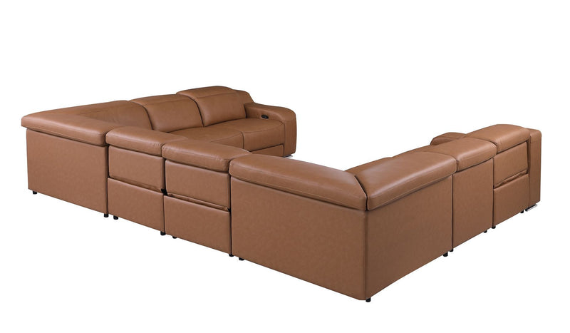 1116 - 8-Piece U-Shaped Sectional Sofa In With 4 Power Recliners & Power Headrests