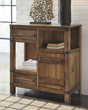 Roybeck - Accent Cabinet - Light Brown / Bronze - R&R Furniture Gallery (Fountain Valley, CA)