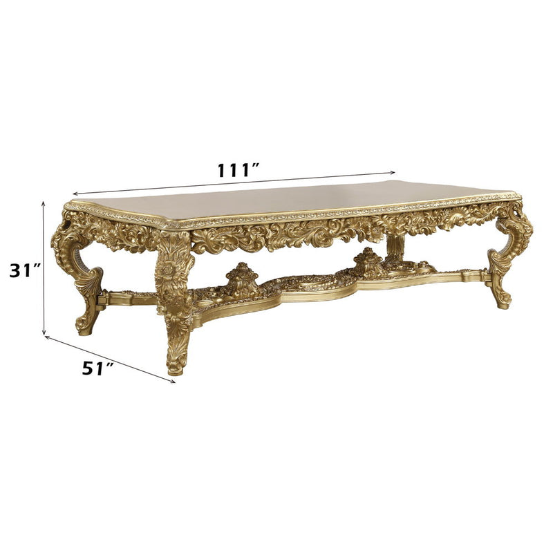 Bernadette - Dining Table - Gold - R&R Furniture Gallery (Fountain Valley, CA)