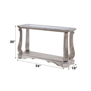 Northville - Sofa Table - Clear Glass & Antique Silver - R&R Furniture Gallery (Fountain Valley, CA)