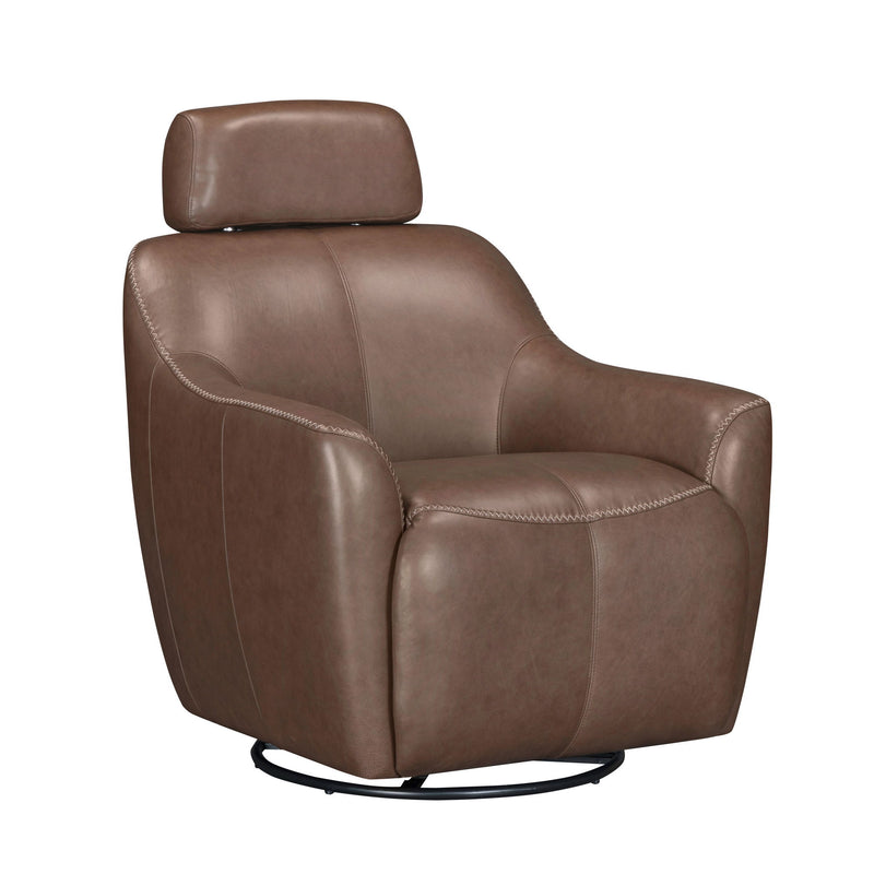 Parker Living Miles swivel gliding accent chair with plush fabric upholstery and a modern design for comfortable seating.