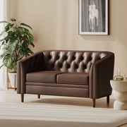 Sophisticated Loveseat With Diamond Stitched Detailing - R&R Furniture Gallery (Fountain Valley, CA)
