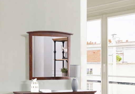 Elegant wall mirror by Glory Furniture with a sleek, modern frame, perfect for enhancing home decor.