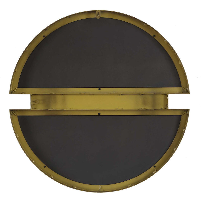 Hanover - Divided Round Mirror - Bronze / Brown