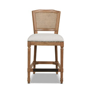 Triomphe - Rattan Wicker High Back Armless Counter Bar Stool - R&R Furniture Gallery (Fountain Valley, CA)