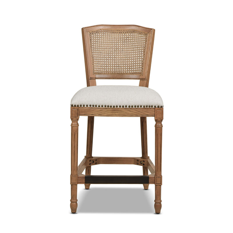 Triomphe - Rattan Wicker High Back Armless Counter Bar Stool - R&R Furniture Gallery (Fountain Valley, CA)