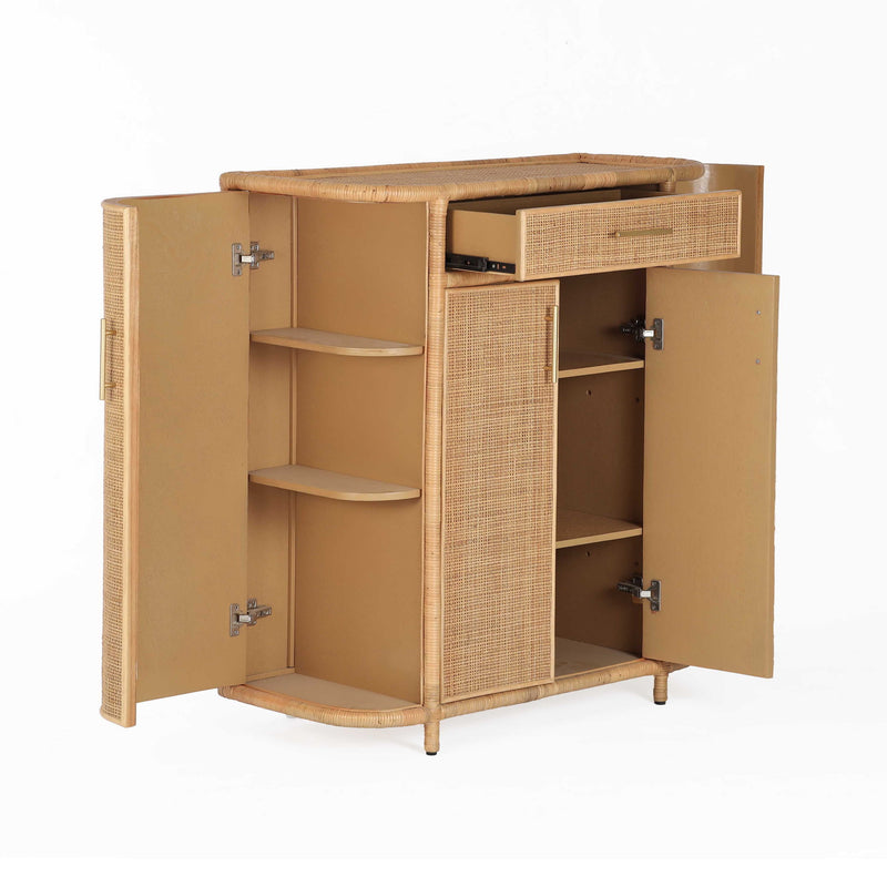 Tarot - Rattan Bar Cabinet - Natural - R&R Furniture Gallery (Fountain Valley, CA)