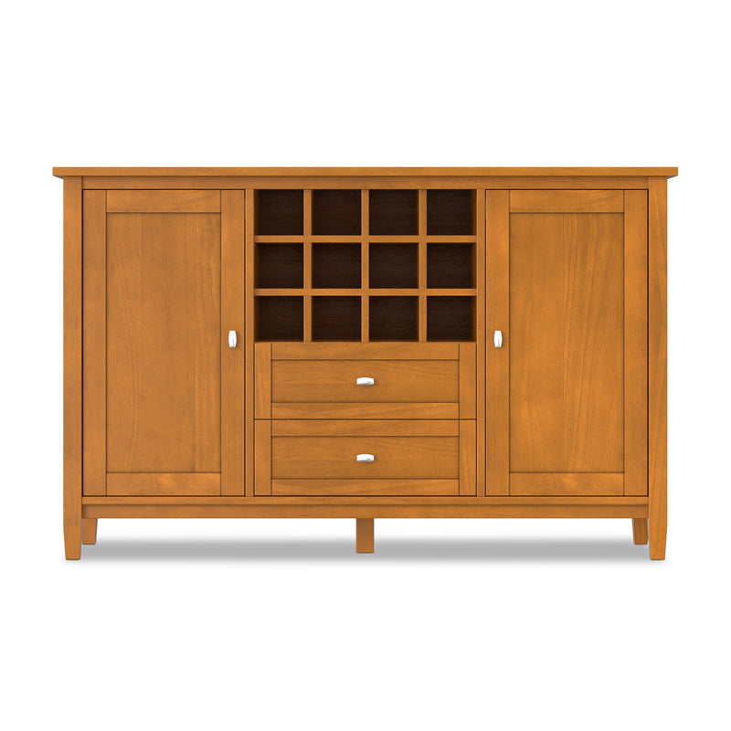Warm Shaker - Storage Cabinet With Wine Rack - Brown - R&R Furniture Gallery (Fountain Valley, CA)