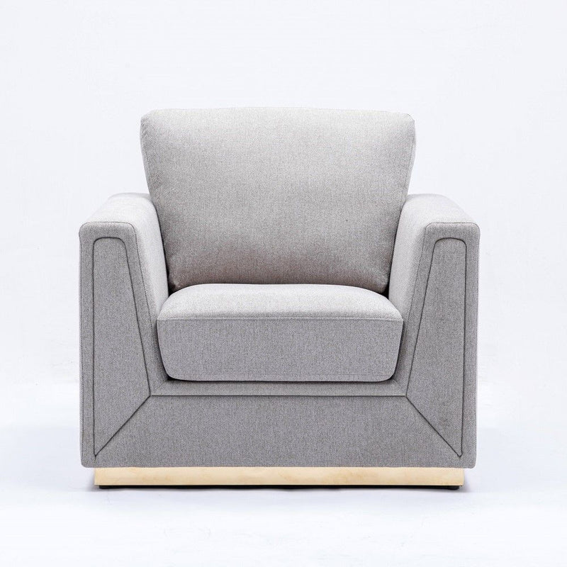 Valin - Chair - Gray Linen - R&R Furniture Gallery (Fountain Valley, CA)