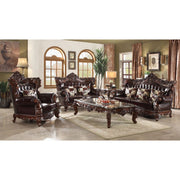 Forsythia - Sofa - Espresso Top Grain Leather Match & Walnut - R&R Furniture Gallery (Fountain Valley, CA)