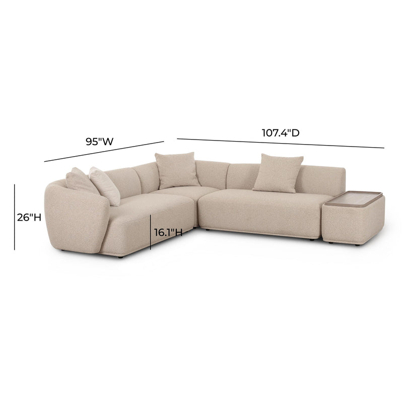 Sylvie - Chaise Sectional - R&R Furniture Gallery (Fountain Valley, CA)