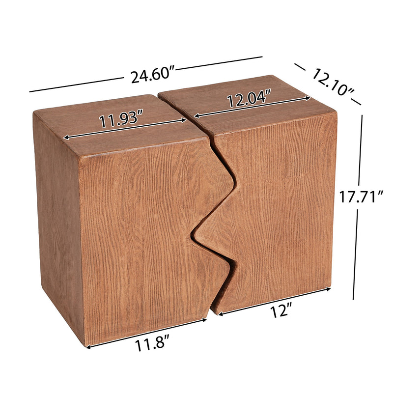 Rectangular Outdoor Indoor Accent Side Table (Set of 2) - R&R Furniture Gallery (Fountain Valley, CA)