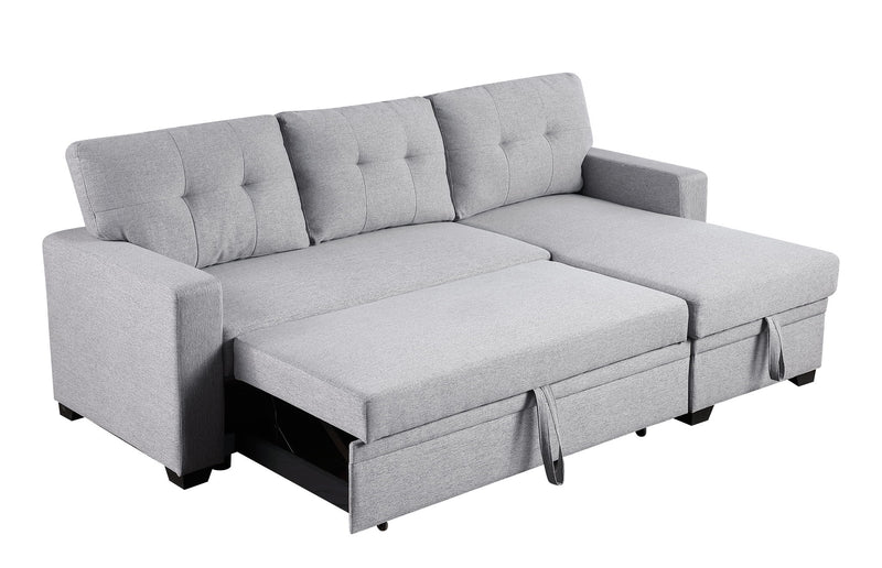 Upholstered Pull Out Sectional Sofa With Chaise - R&R Furniture Gallery (Fountain Valley, CA)