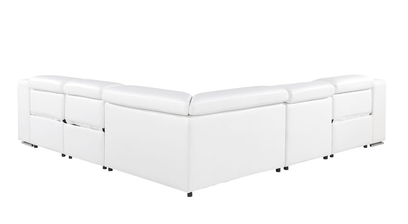 1116 - Power Reclining Italian Leather Sectional - R&R Furniture Gallery (Fountain Valley, CA)