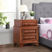 Oak storage nightstand from Glory Furniture's accent nightstand collection, featuring a sleek design and practical storage space.