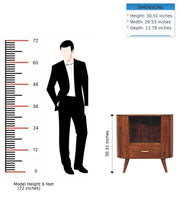 Cortez - T Bar Open Slot Cabinet - Dark Brown - R&R Furniture Gallery (Fountain Valley, CA)