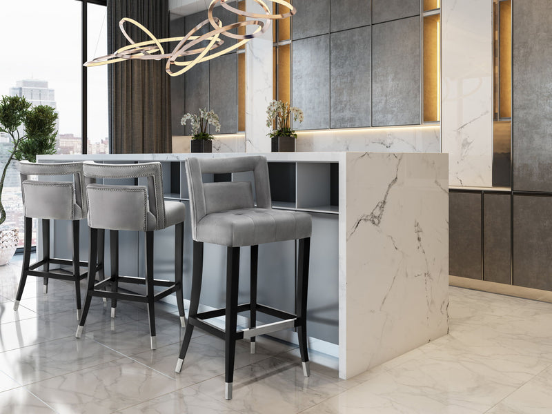 Hart - Velvet Stool - R&R Furniture Gallery (Fountain Valley, CA)