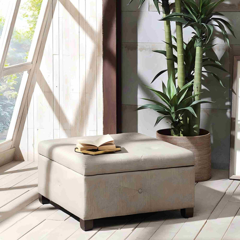 Aspen - Ottoman Soft Close Storage - R&R Furniture Gallery (Fountain Valley, CA)