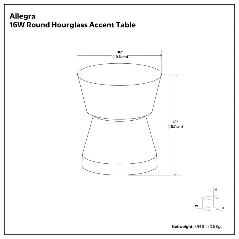 Allegra - Side Table - Antique Brass - R&R Furniture Gallery (Fountain Valley, CA)