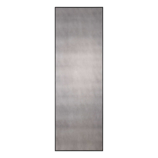 Uttermost Burwell oversized black antiqued wall mirror with distressed frame and classic rectangular design.