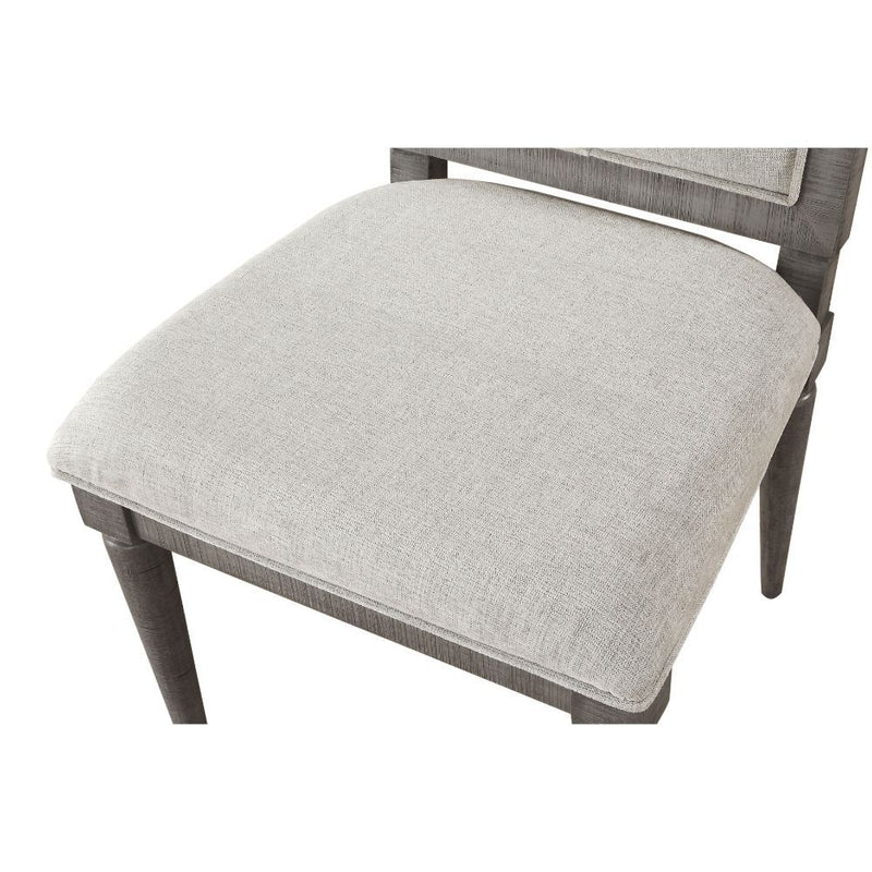 Artesia - Side Chair (Set of 2) - Beige Fabric & Salvaged Natural - R&R Furniture Gallery (Fountain Valley, CA)
