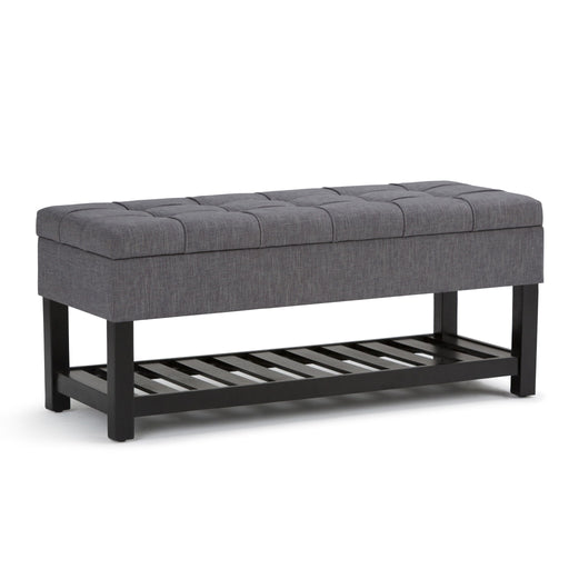 Saxon - Upholstered Transitional Storage Ottoman Bench - R&R Furniture Gallery (Fountain Valley, CA)
