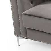 Elegant contemporary Pompano stationary sofa by Glory Furniture with sleek design and plush cushioning.
