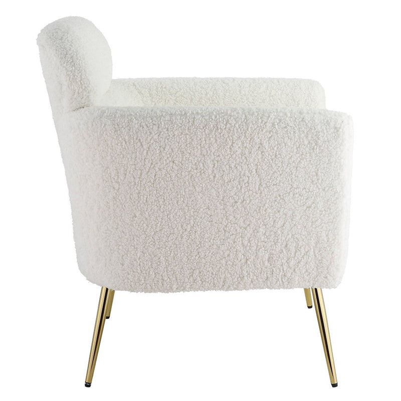 Connock - Accent Chair - White Teddy Sherpa - R&R Furniture Gallery (Fountain Valley, CA)