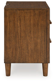 Lyncott - Two Drawer Night Stand - Brown - R&R Furniture Gallery (Fountain Valley, CA)