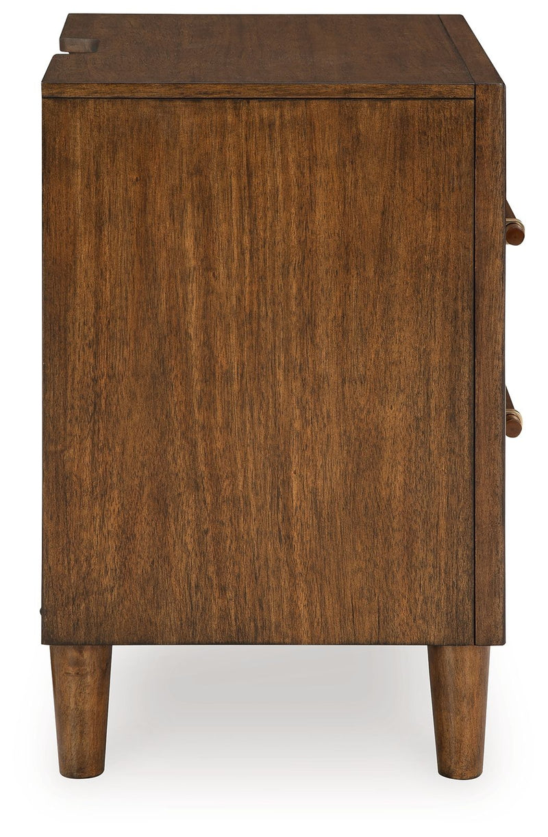 Lyncott - Two Drawer Night Stand - Brown - R&R Furniture Gallery (Fountain Valley, CA)