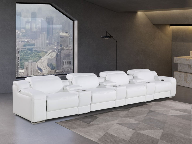 1116 - 7-Piece Modular Power Reclining Sofa In With 4 Power Recliners & Power Headrests - R&R Furniture Gallery (Fountain Valley, CA)