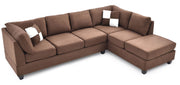 Glory Furniture Malone Comfort Sectional sofa with plush cushions and neutral fabric upholstery in a modern stationary sectional design.