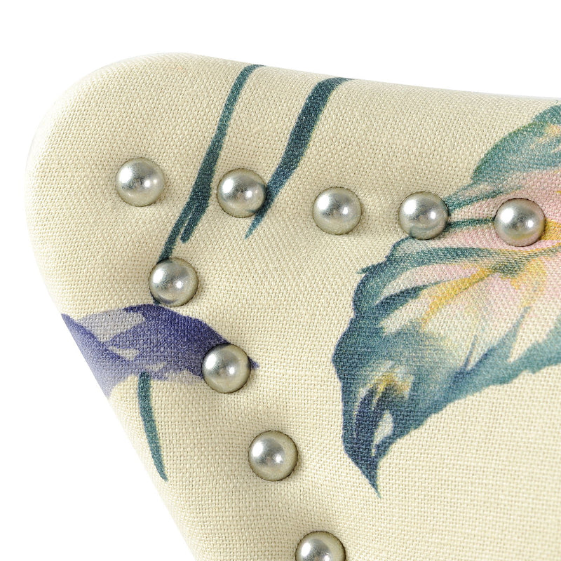 Paradise - Upholstered Accent Chair Printed On - Off-White Floral - R&R Furniture Gallery (Fountain Valley, CA)