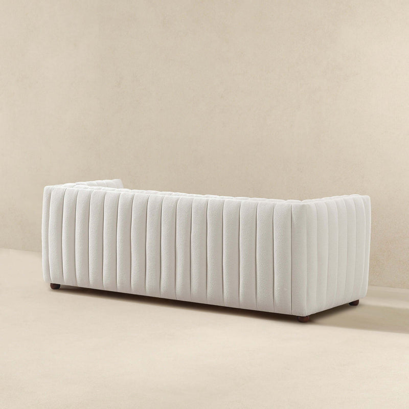 April - Mid-Century Modern Luxury Tight Back Boucle Couch - R&R Furniture Gallery (Fountain Valley, CA)