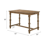 Farsiris - Counter Height Table - Weathered Oak - R&R Furniture Gallery (Fountain Valley, CA)