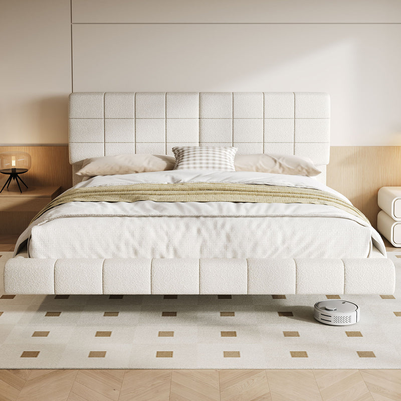 Floating Bed With Light, Soft Touch Surface - R&R Furniture Gallery (Fountain Valley, CA)