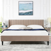 Aspen - Vertical Tufted Modern Headboard Platform Bed Set - R&R Furniture Gallery (Fountain Valley, CA)