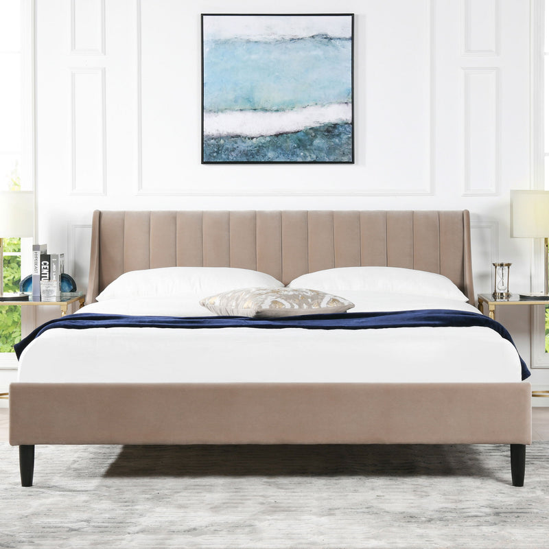 Aspen - Vertical Tufted Modern Headboard Platform Bed Set - R&R Furniture Gallery (Fountain Valley, CA)