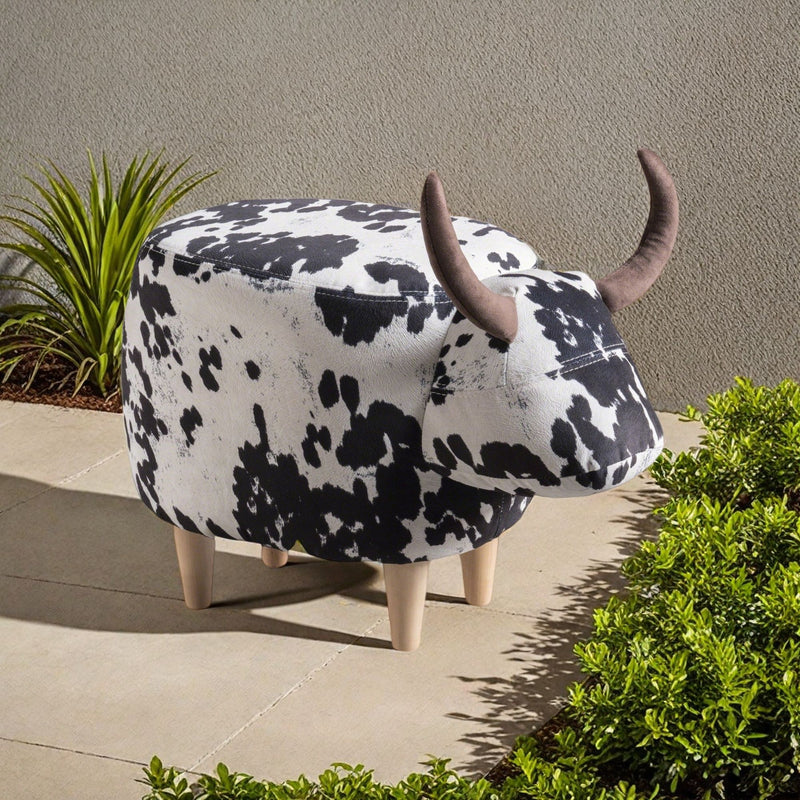 Cow Shaped Ottoman Footstool - R&R Furniture Gallery (Fountain Valley, CA)