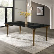 Danzel - Dining Table With Glass Top - Vintage Oak - R&R Furniture Gallery (Fountain Valley, CA)