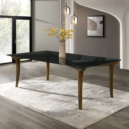 Danzel - Dining Table With Glass Top - Vintage Oak - R&R Furniture Gallery (Fountain Valley, CA)