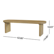 Pine indoor dining bench by Noble House with 350 lbs weight capacity, fits three people, sturdy and stylish for dining room.