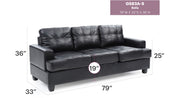 Glory Furniture Sandridge stationary sofa with plush fabric and cushioned armrests, in a modern living room setting.