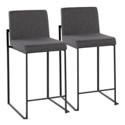 Lumi Source Fuji contemporary modern high back counter stool with sleek design and ergonomic seating, perfect for modern kitchens.