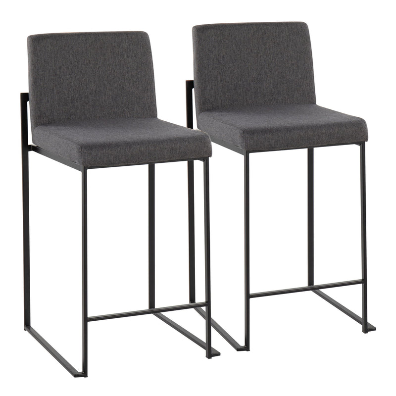 Lumi Source Fuji contemporary modern high back counter stool with sleek design and ergonomic seating, perfect for modern kitchens.