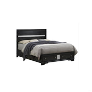 Madrid - Queen Bed With Storage Drawers And Nickel Handles - Black - R&R Furniture Gallery (Fountain Valley, CA)