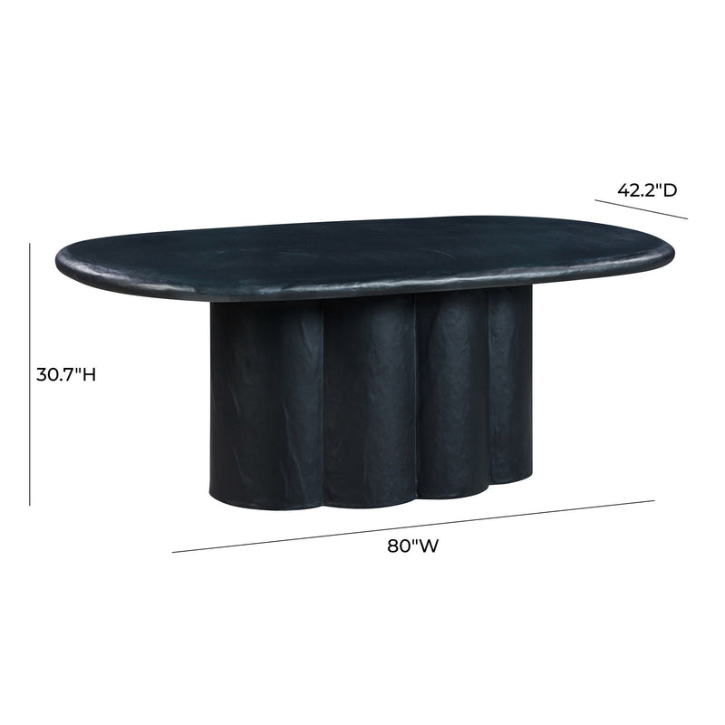 Elika - Faux Plaster Oval Dining Table - R&R Furniture Gallery (Fountain Valley, CA)