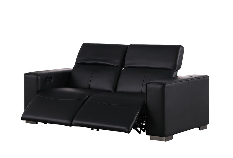 1208 - Modular Leather Set With 5 Power Recliners & Power Headrests