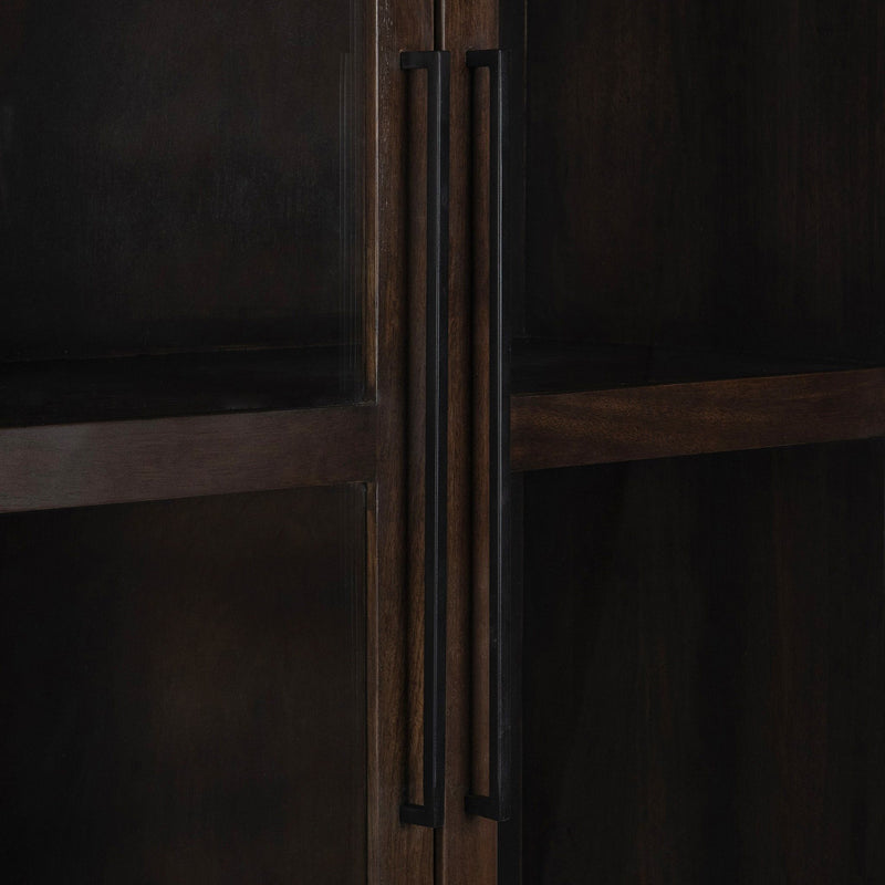 Rogers - Solid Wood Tall Cabinet - Dark Brown